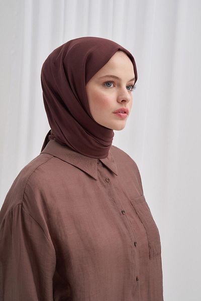 carell Double Sided Silk Slub - Bitter Brown