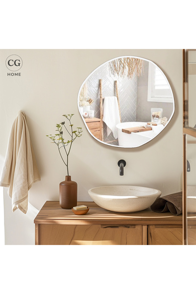 CG HOME asimetrik ayna, dekoratif ayna, duvar aynası, banyo aynası, holl ayna...