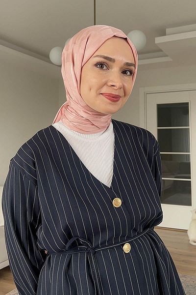 carell Şüheda's Choice Lettering Pattern Jacquard Italian Silk Shawl Powder