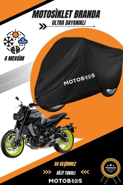 Motobros ياماها Mt 09 قماش أسود مقاوم للماء - استخدام دائم