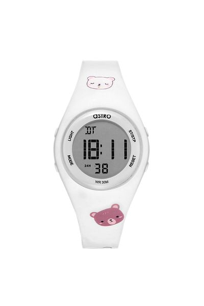 Astro Kids Digital White Dial Watch - A23904-PPWW-BR