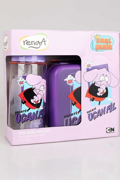 Timon Dekomus 500 ml Dinnerware Set - Licensed King Shakir and Tritan Flask with Special Box