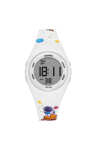 Astro Kids Digital White Dial Watch - A23904-PPWW-AT