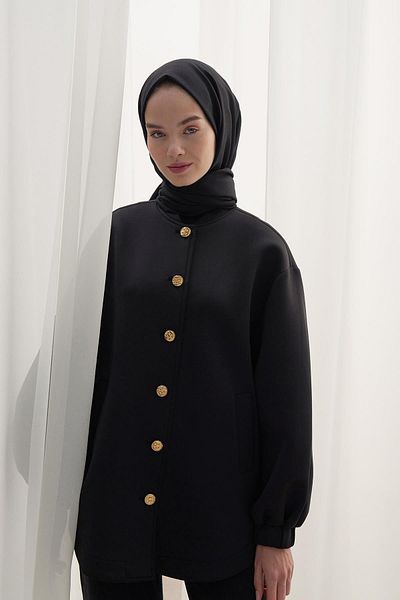 carell Black Compact Soft Shawl