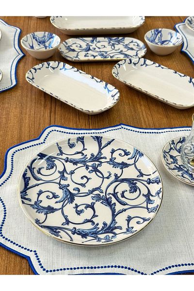MD MİMOZA DEKOR 6-Person 47-Piece Breakfast Set - Fleur