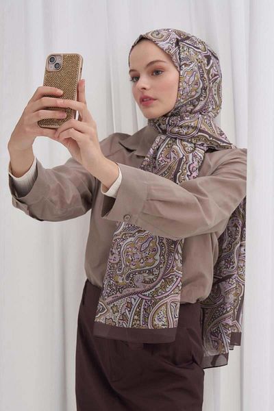 carell Βαμβακερό σάλι Ephesus Brown Nilla