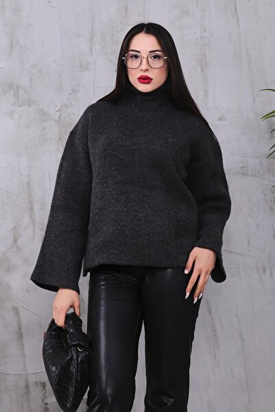 ZEYWEAR الياقة المدورة سترة كبيرة الحجم