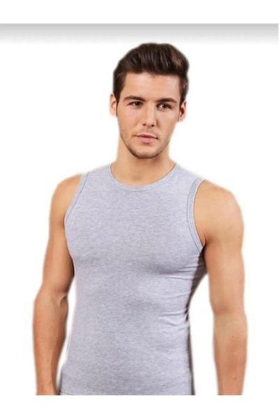 Berrak 1013 Men's Rib Sleeveless Undershirt 10 Pieces