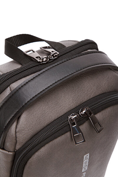 Newish Men's Gray Crossbody Hand and Shoulder Bag