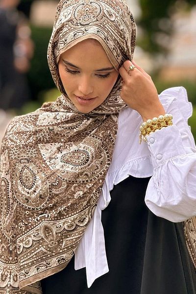 carell Sena Karlioglu's Choice Whisper Camel Comfy Silk Shawl