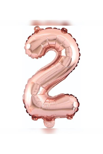 TREND 2- بالون رقم 34 لون ذهبي وردي 76 سم