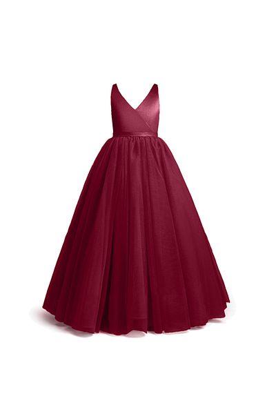 HSNLİFE Rochie Anveleop Burgundy pentru fete Rochie de bal pentru petrecerea de absolvire a zilei de nastere