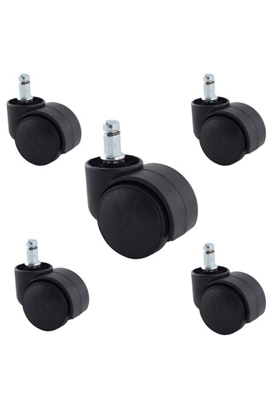 NET OFİS Ofis Koltuğu ve Çalışma Sandalyesi Yıldız Ayak Tekeri 5'li Paket