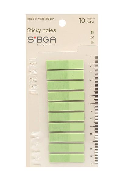 sibga tasarım Light Green Transparent Postit - Bookmark Sticker Note Paper