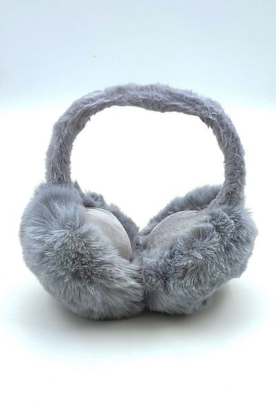 AXE SPORTSWEAR Brine Grey Soft Texture Plush Ear - Foldable and Warming Large Soft Earmuff