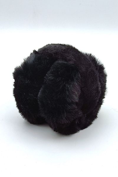 AXE SPORTSWEAR Winter Black Soft Textured Foldable Folding Plush Ear Warmer Large Soft Earmuff