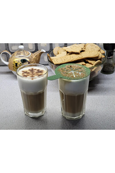 Cypnova 3 قطع من أجهزة تزيين القهوة على شكل فراشة باللون الأبيض - قالب قهوة ع...