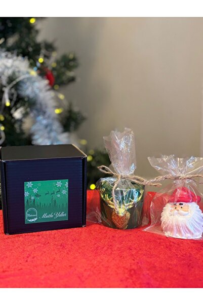 By Nese Yeni yıl yılbaşı setleri mini Noel büst biblo geyikli tealight mumluk yılbaşı süsü