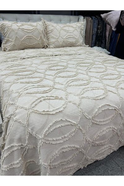 Çapa Home Anchor Home 3 Pieces Embroidered Double Bed Cover