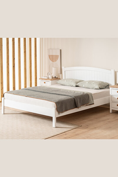 AlfaCountry Mobilya Rüzgar Modern İnci Beyaz Tek Kişilik Karyola