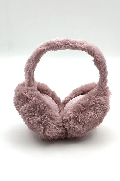 AXE SPORTSWEAR Dusty Rose Color Soft Textured - Foldable Plush Earmuff, Large Soft Earmuff