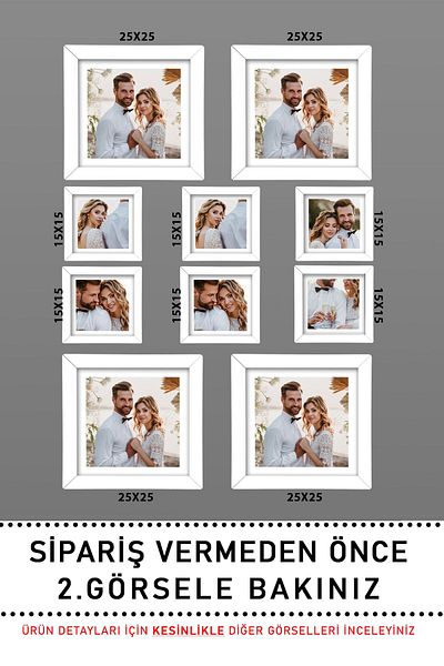 yhfoto 10 bucăți de rame - set de rame multiple de dimensiuni diferențiale - rame foto