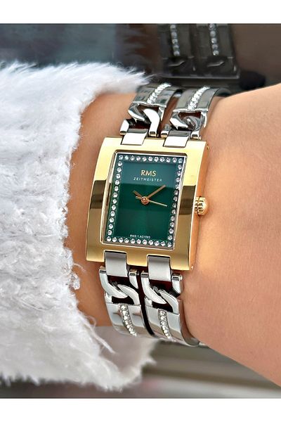 Romanson Special Design Cornered Dial Steel Band Steel Case Women's Wristwatch 1583.07