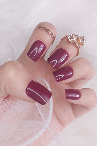 Easy Beauty 24 Adet Renkli Kısa Takma Tırnak Kare 1133