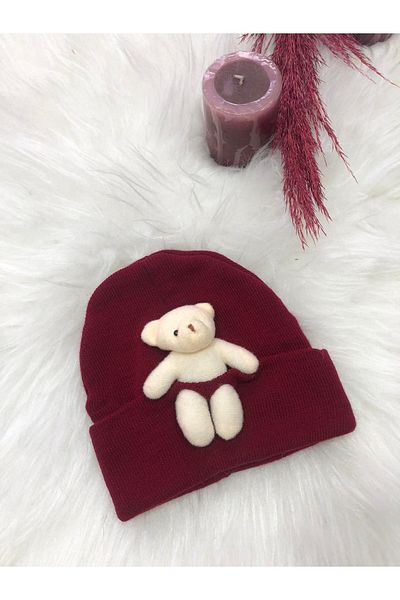 diamondstar Ribbed Bear Beanie Hat 4/10 Years Old