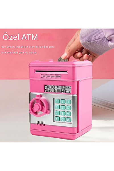 qasul Çocuklar için Elektronik Şifre Para Tasarruf Kutusu Mavi