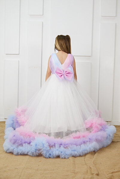 zühre balaban Φόρεμα Rainbow Πολύχρωμο βραδινό φόρεμα για κορίτσια