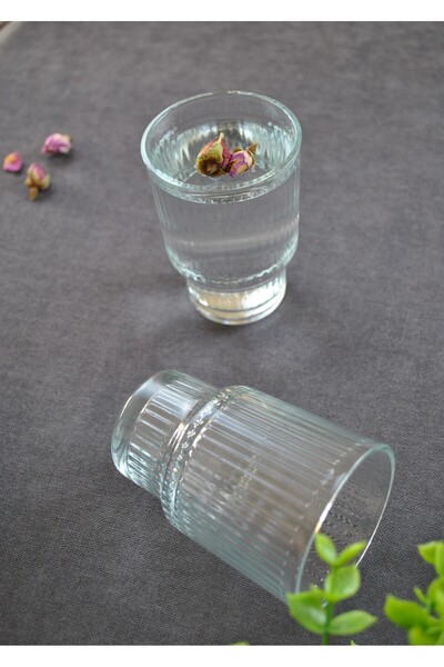 Qualitev طقم 3 أكواب ماء 200 مل - طقم 3 أكواب مشروبات غازية