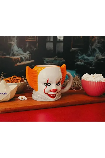 Bymiel كوب قهوة بتصميم Pennywise Clown ثلاثي الأبعاد سعة 480 مل