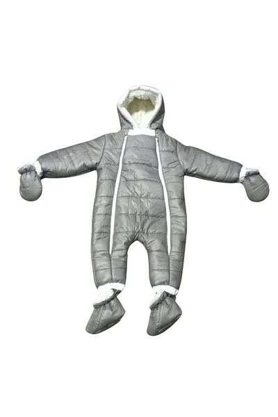 coppa kids رومبير تزلج للأطفال بطبعة باندا رمادية - شتوي - 24-36 شهرًا