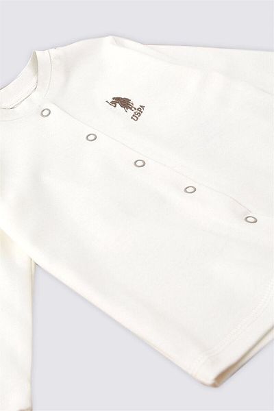 Skygo Baby Boy Polo Booties 3 Piece Set - Usb1498 Cream
