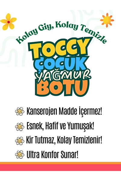TOCCY Eva Yağmur Çizmesi-Yağmur Botu-Bot