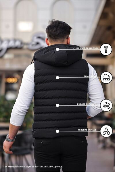 KOCCI Водонепроникний та теплоізоляційний зимовий чоловічий жилет-куртка