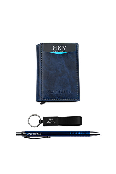 Personalized Artificial Mechanism Card Holder & Wallet Personalized Pen Keychain Gift