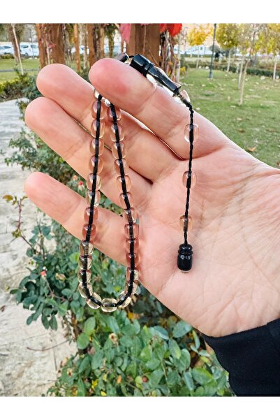 TESBİH ADAM Прозрачни молитвени мъниста от огнено кехлибарен цвят с размер на...