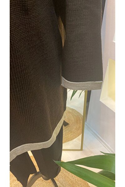 Invee Invee 7068 Model Dark Brown Sweater Cardigan