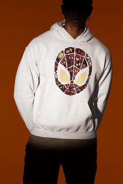 SEVBANO Design Spider-Man Mask Printed Unisex Oversize Marvel Hoodie