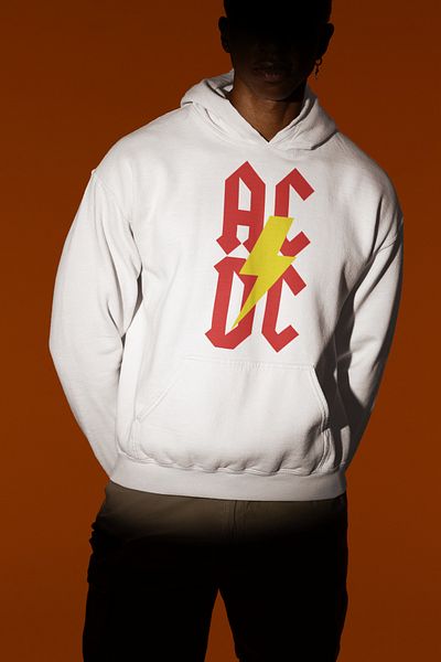 SEVBANO Rock Metal Music Band Ac Dc Printed Unisex Oversize Hoodie
