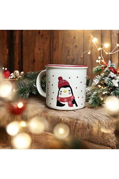 Butik Rue Design Penguen Desenli Seramik Kupa