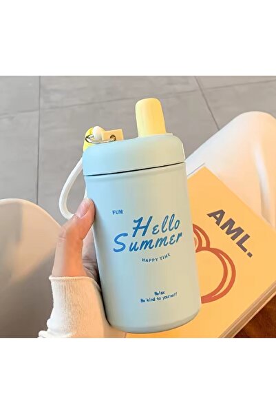 hediyeconcepti 400ml Taşınablir Kore Tarzı High End Seviyesi Özel Paslanmaz Ç...