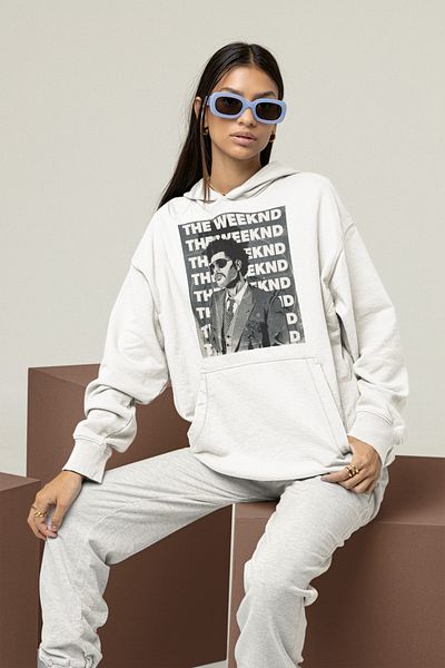 SEVBANO The Weeknd Rapper Printed Unisex Oversize Hoodie
