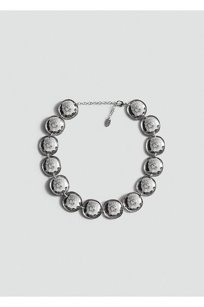MANGO Woman Colier cu monede de cristal