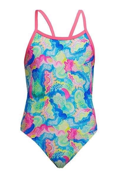 FUNKİTA Funkita Ss Olive Oily Girls Swim Trunks - Thin Straps Comfort Swimsuit