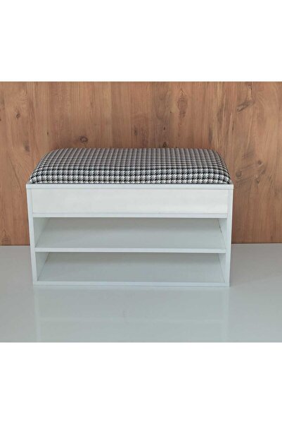 EKOÇ WOOD DESİNG Rengibiz Ayakkabılık Puflu Minderli Sandıklı