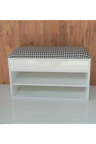 EKOÇ WOOD DESİNG Rengibiz Ayakkabılık Puflu Minderli Sandıklı