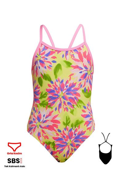 FUNKİTA Funkita Ss Spring Sun Female Child Swim Trunks - Thin Straps Comfort Swimsuit